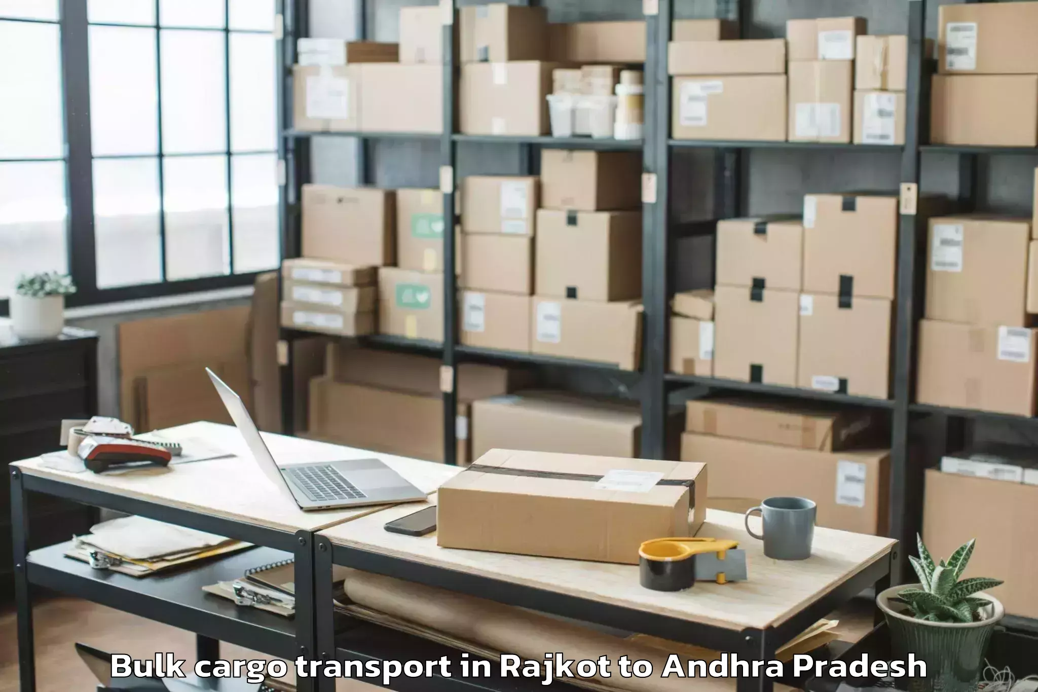 Hassle-Free Rajkot to Duvvur Bulk Cargo Transport